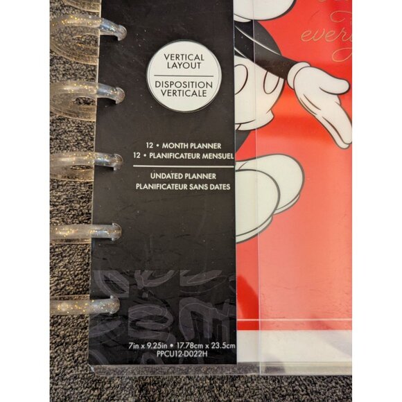 Disney Minnie Mouse Happy Planner Undated 12-Month Vertical Layout 7x9.25 Inches - Picture 2 of 5